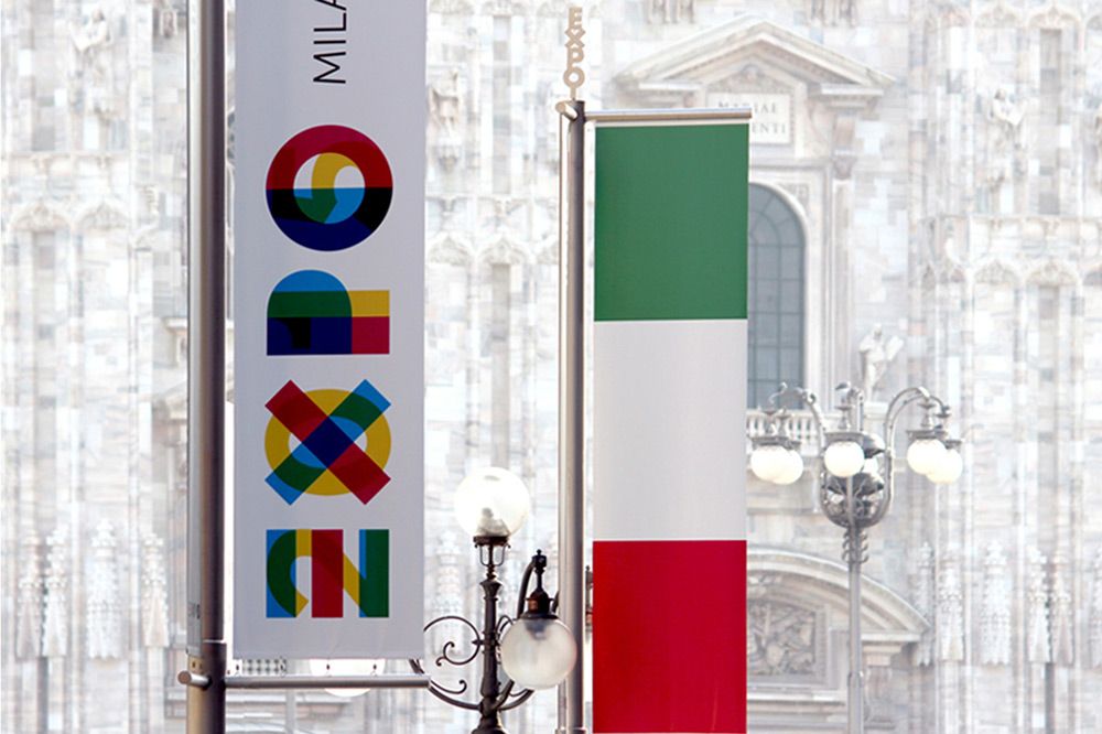 milan expo flags