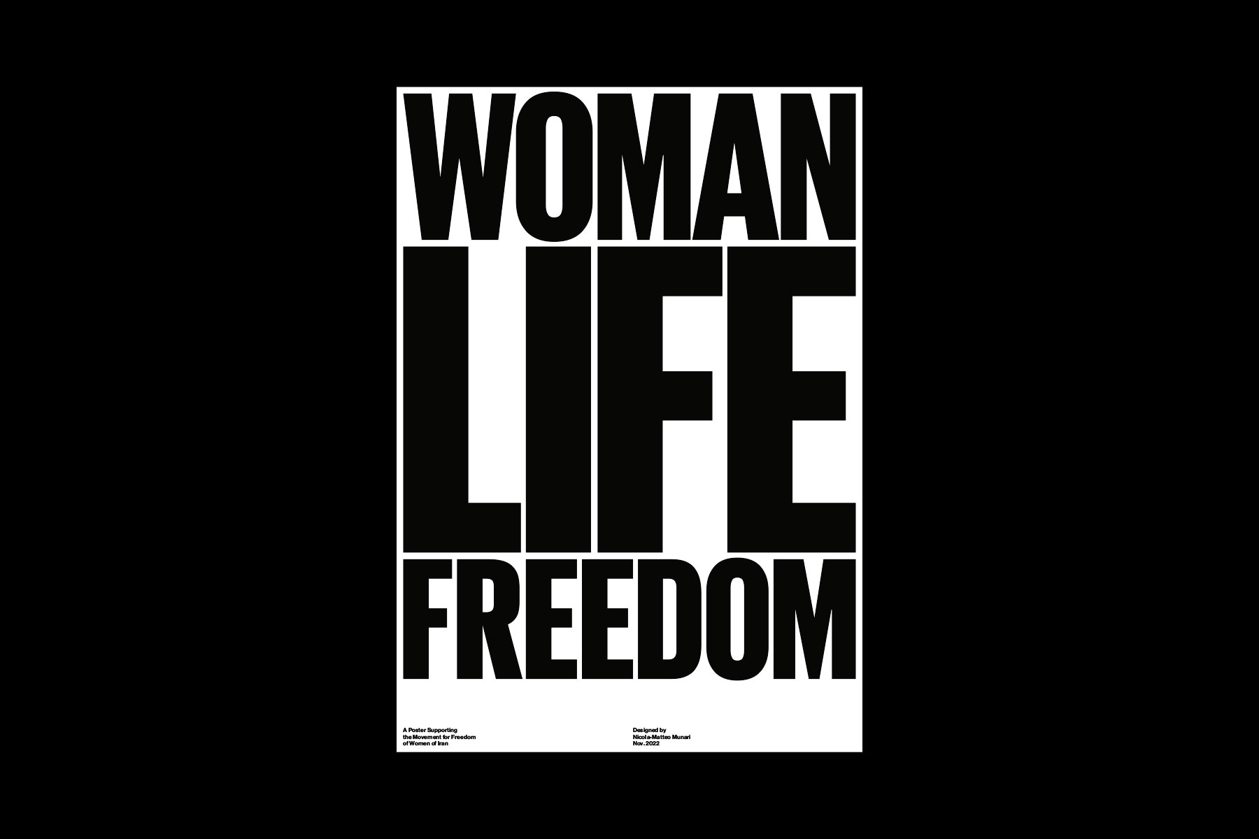iran woman life freedom poster