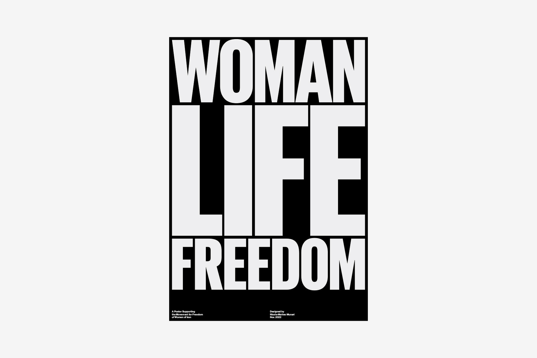 iran woman life freedom poster