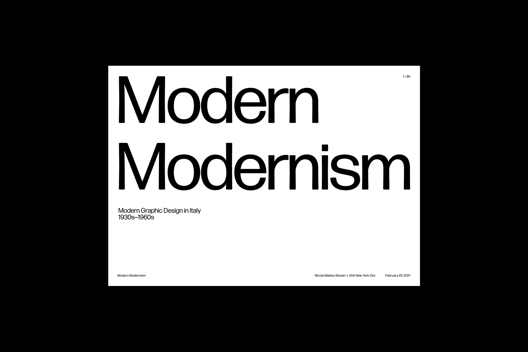 modern modernism graphic design lecture sva new york