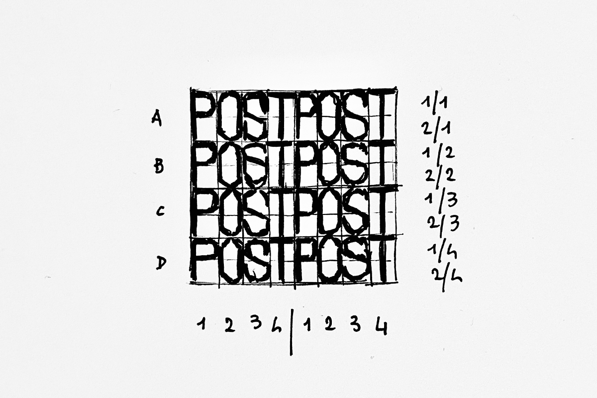 associazione postpost logo sketch