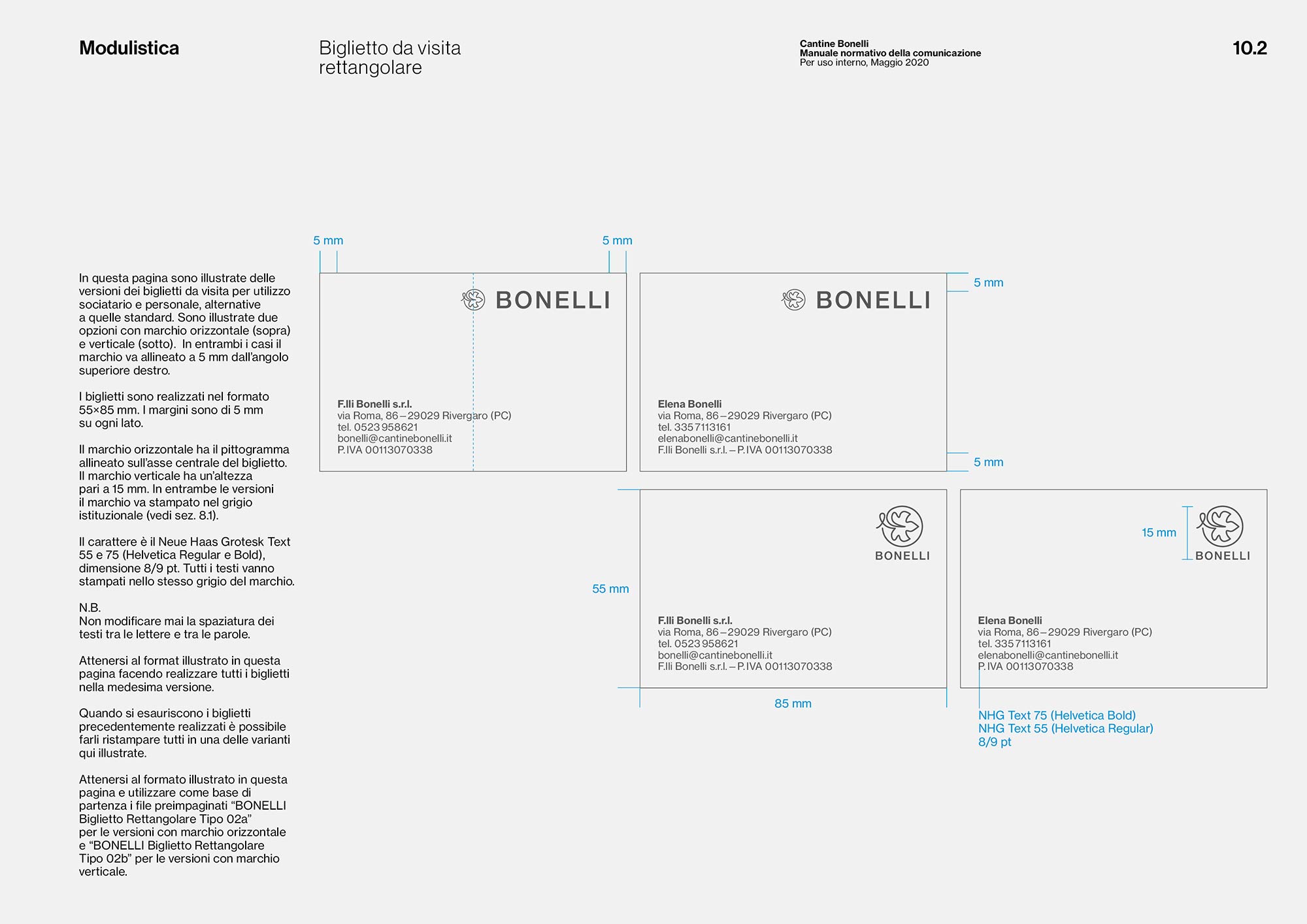 bonelli manuale normativo immagine coordinata