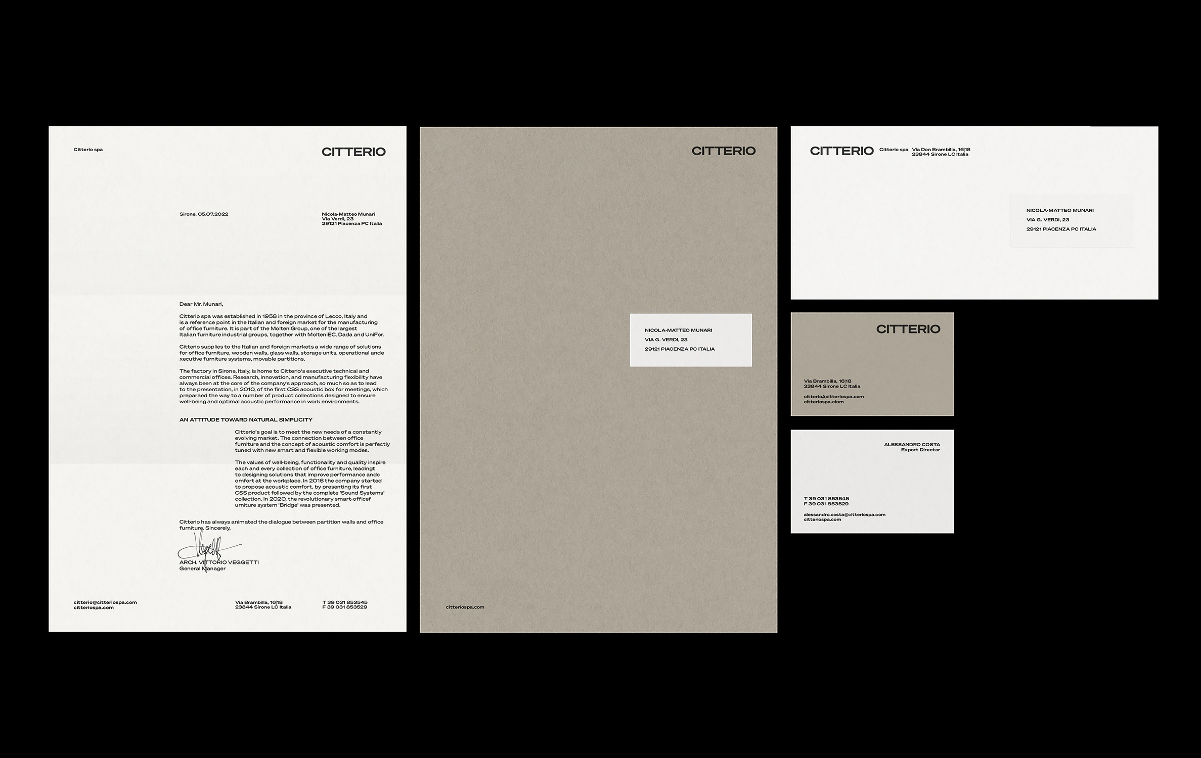 munari design citterio brand identity