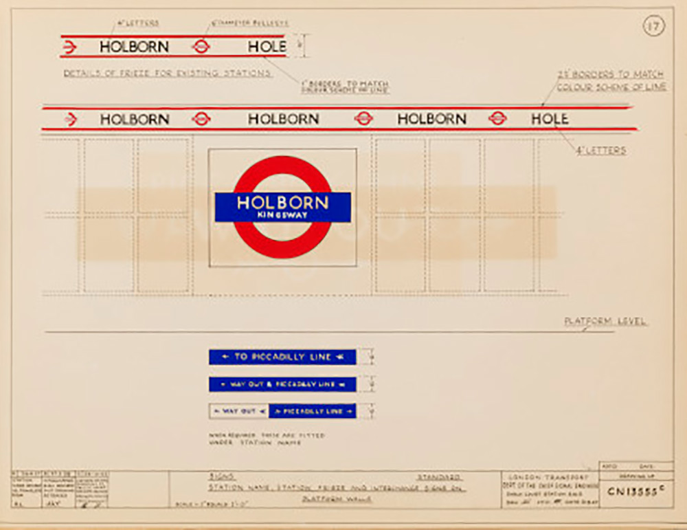london underground sign standards