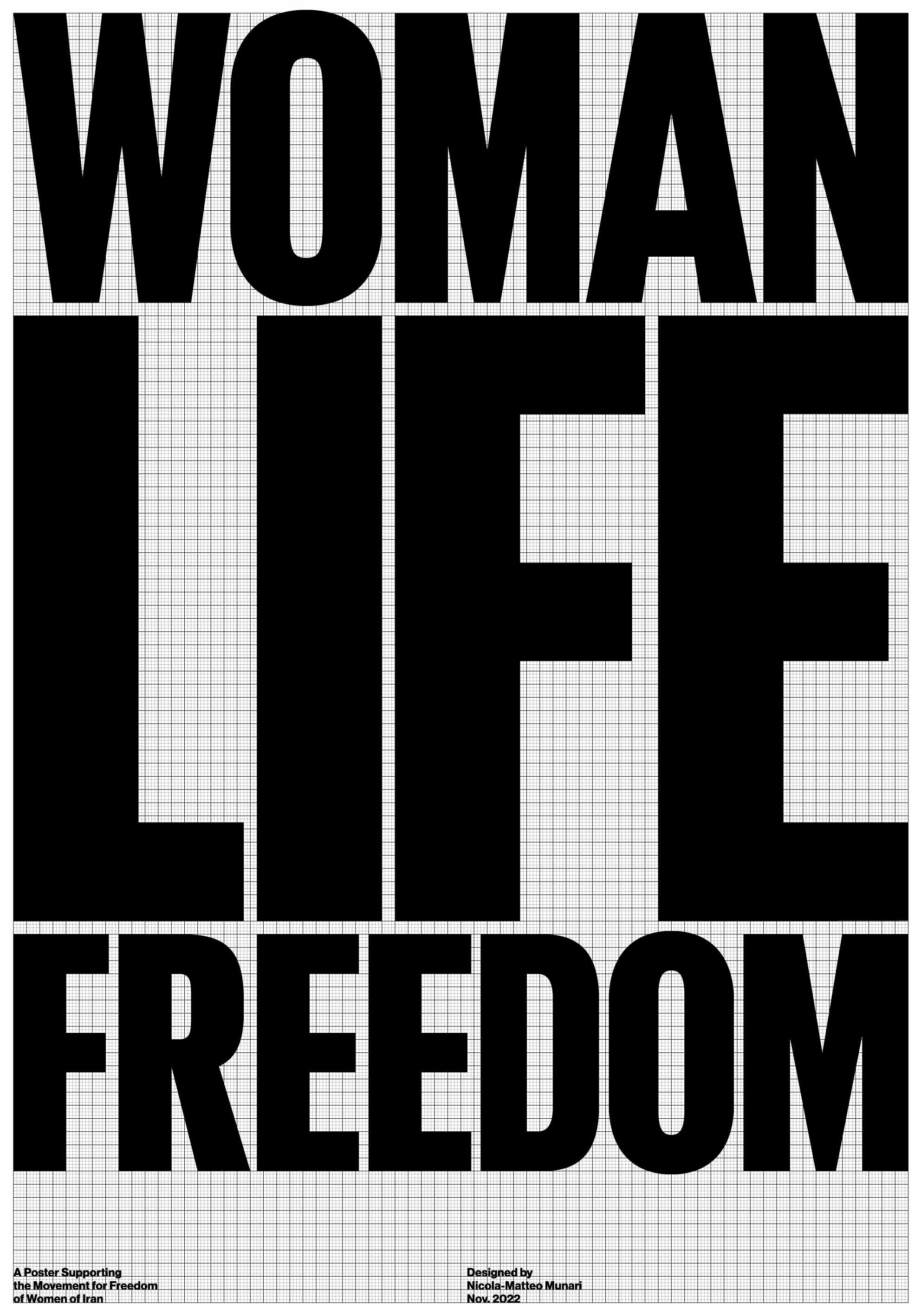 munari design poster woman life freedom