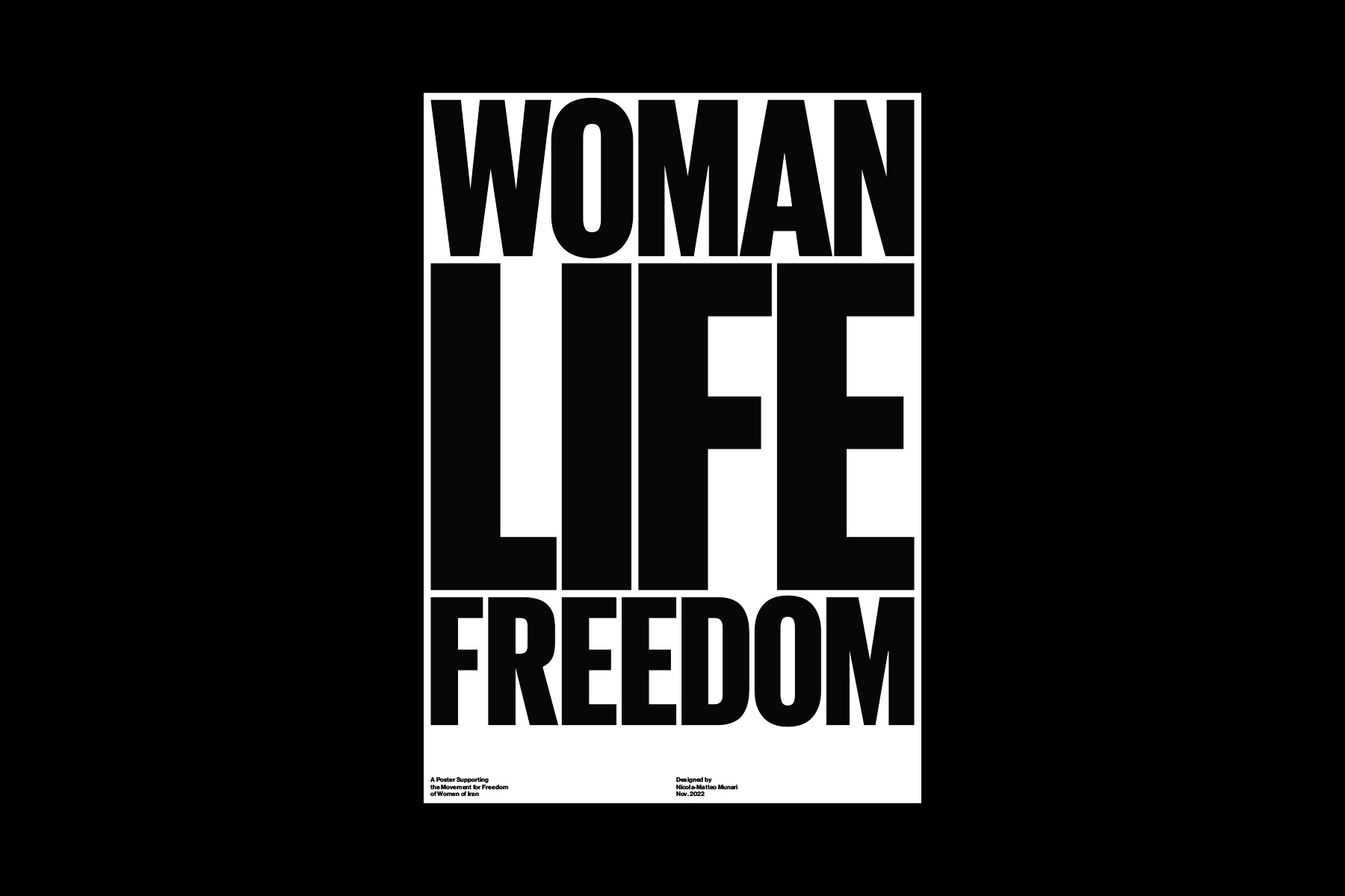 munari design poster woman life freedom