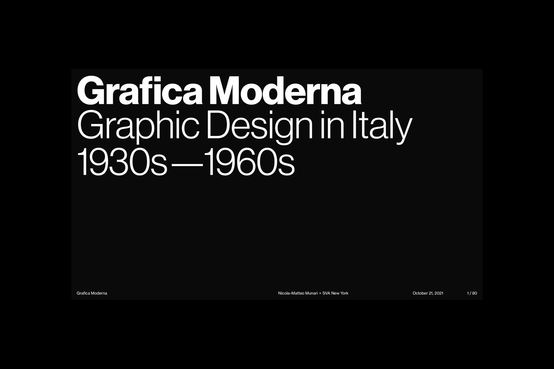 sva new york lecture grafica moderna