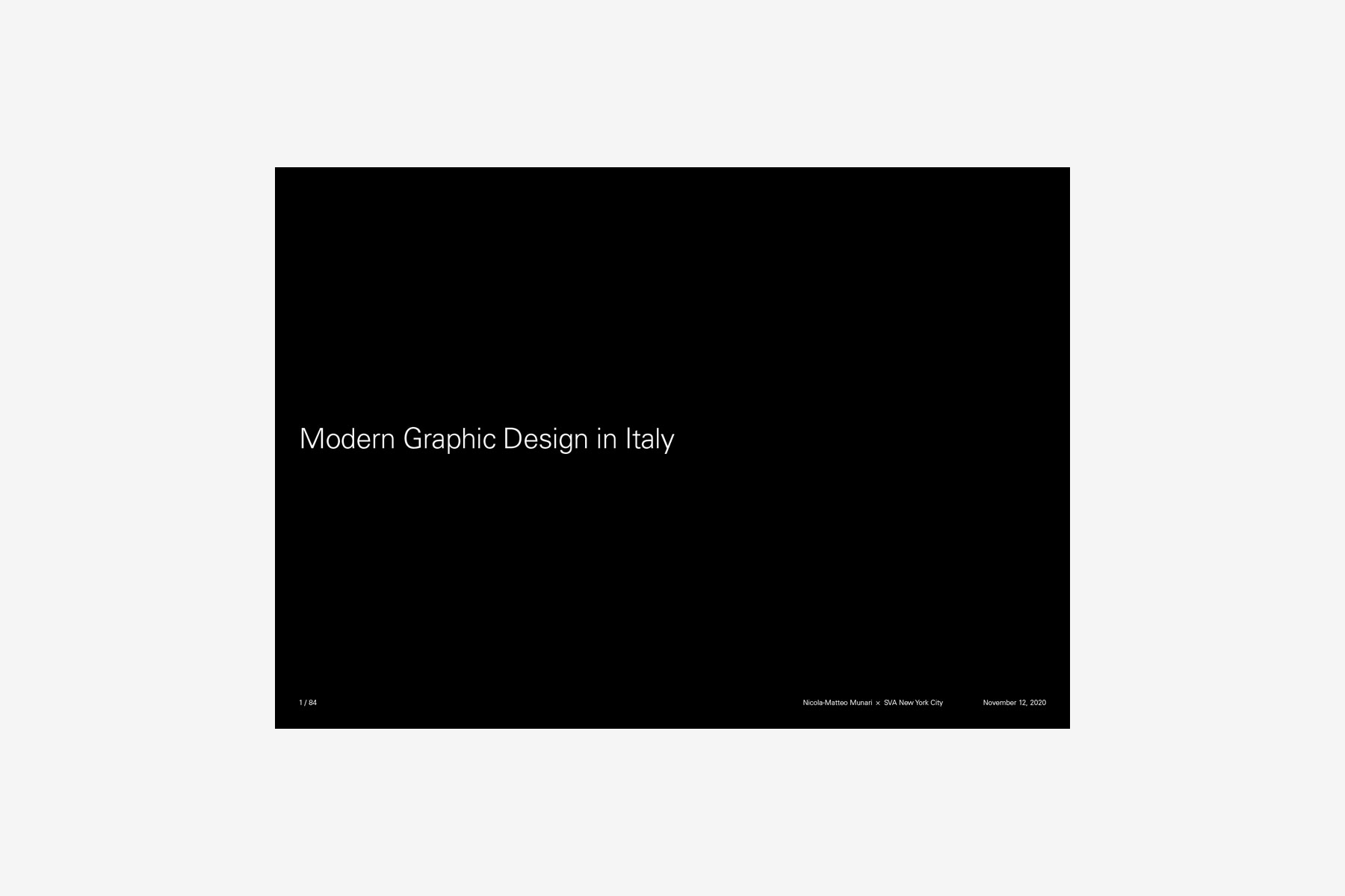 sva new york lecture