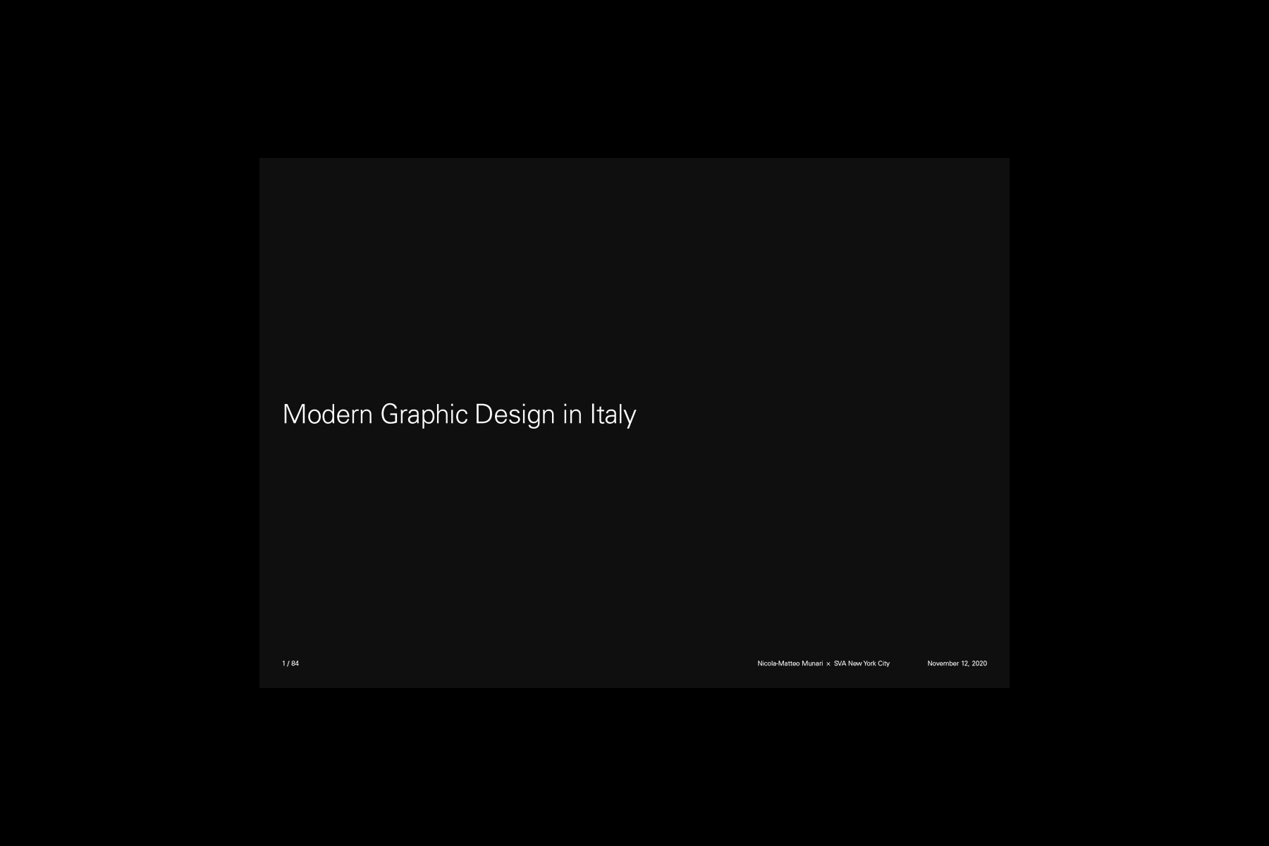 sva new york lecture