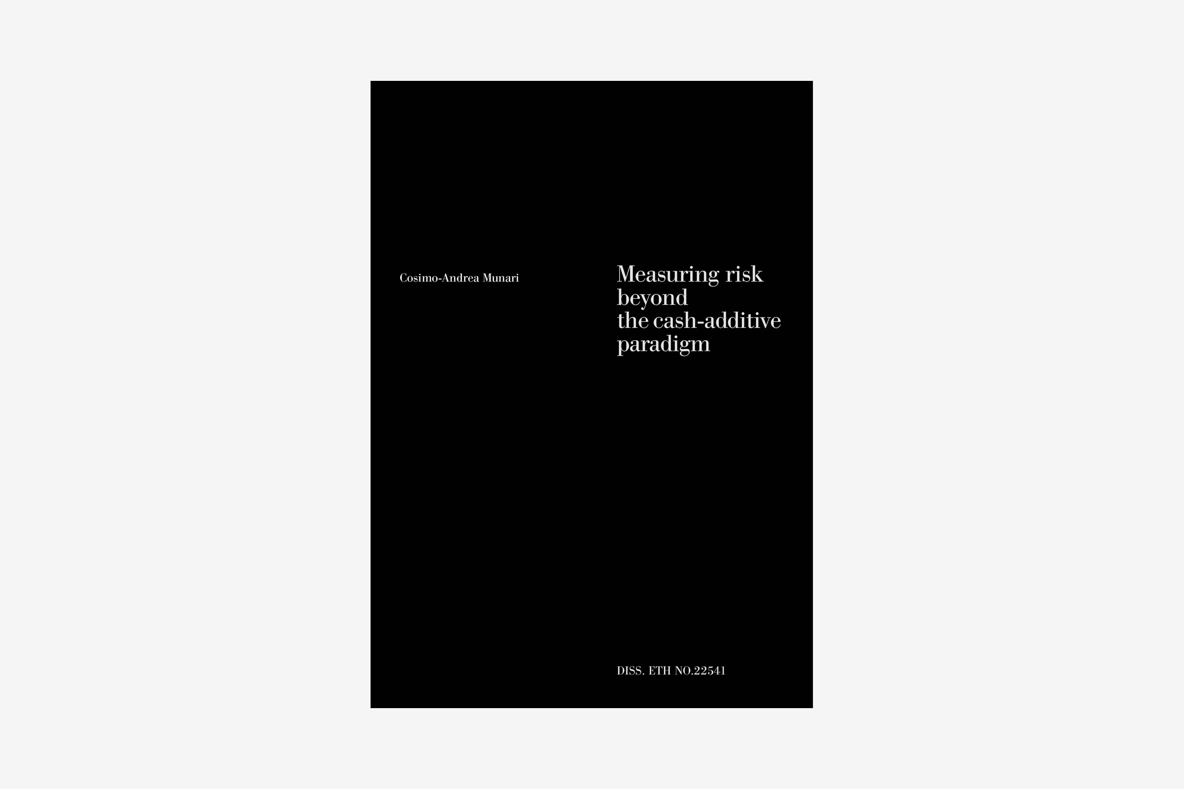cosimo munari measuring risk eth