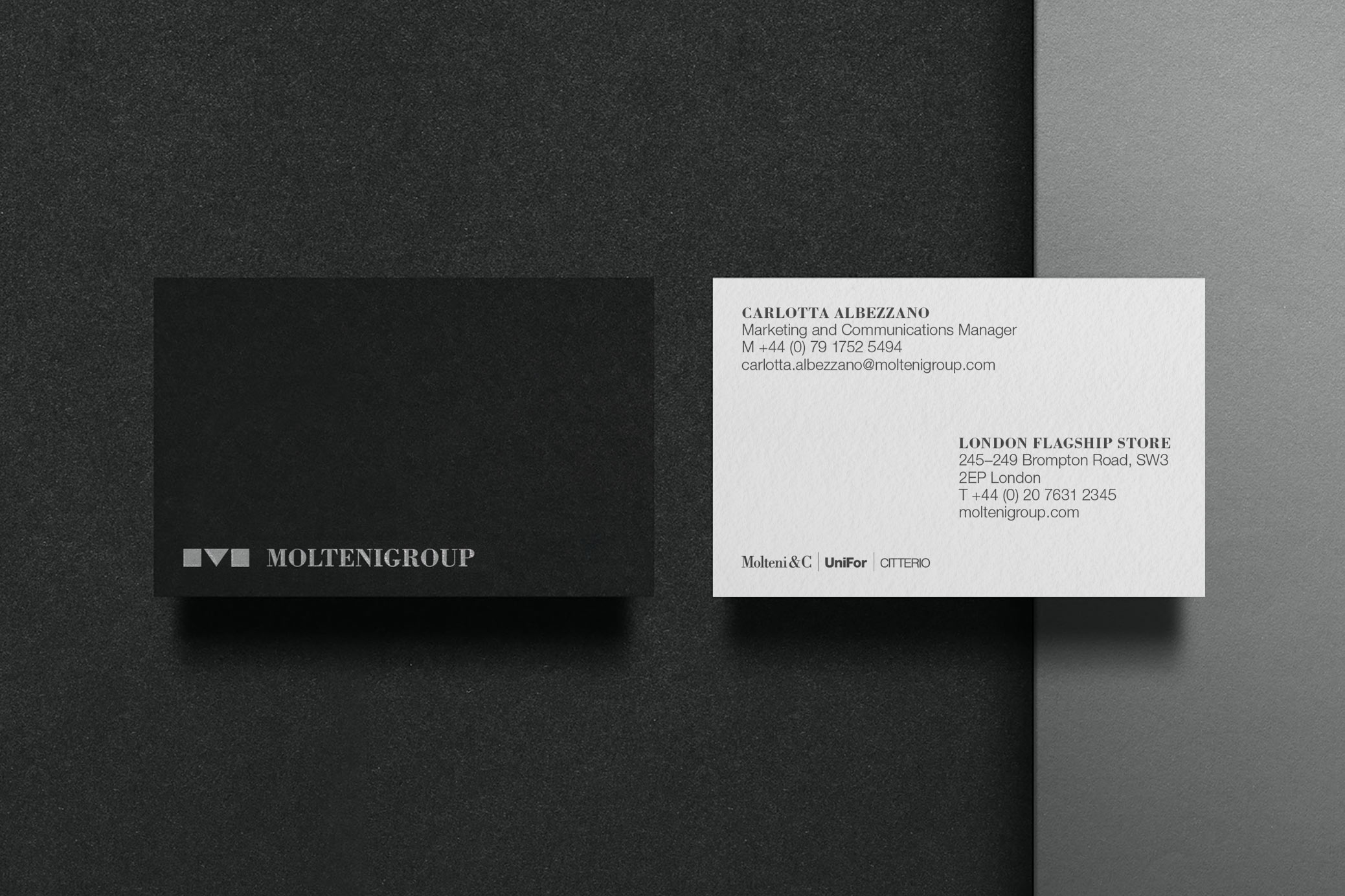 molteni group corporate identity stationery