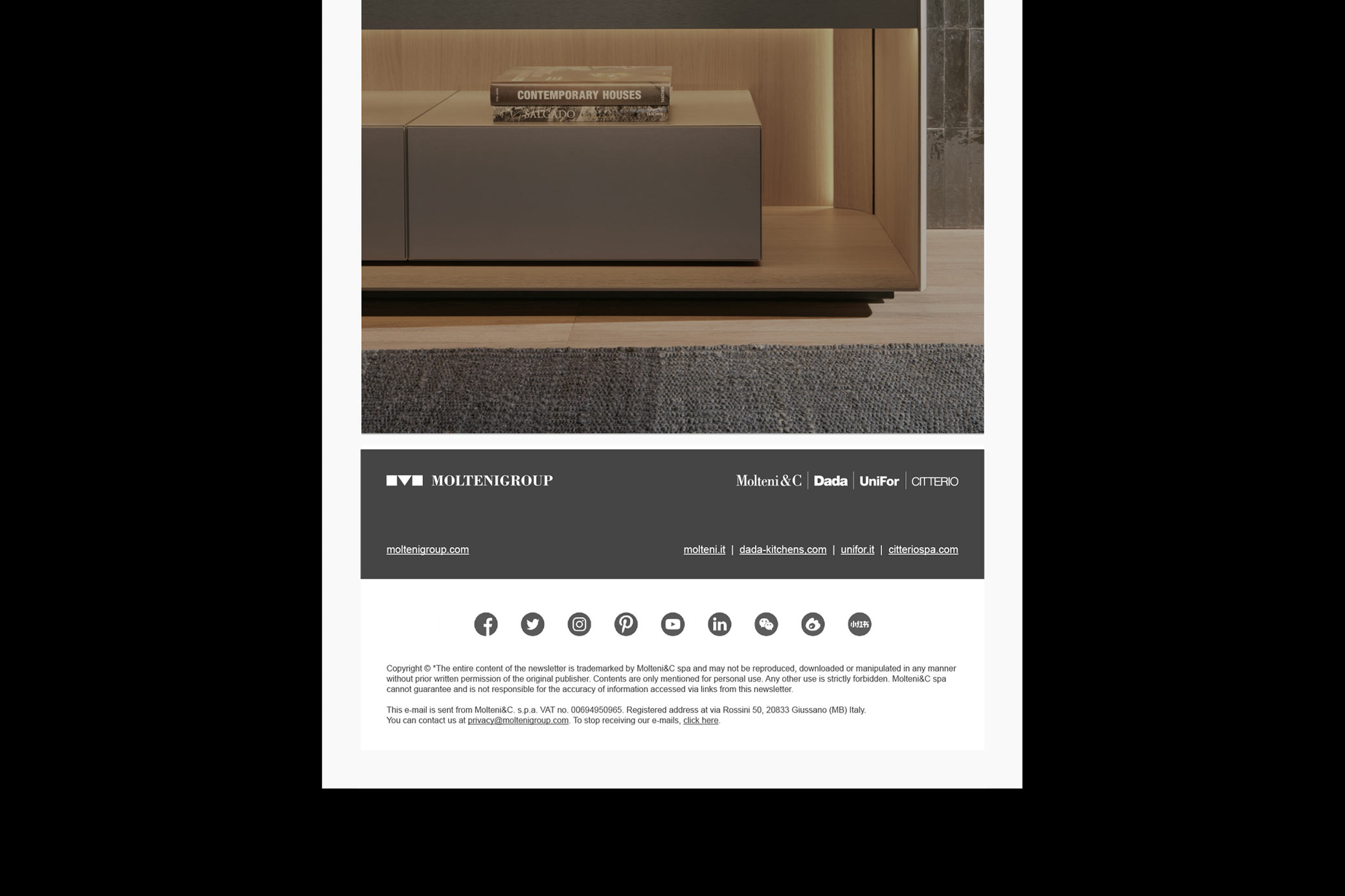 molteni group corporate identity newsletter