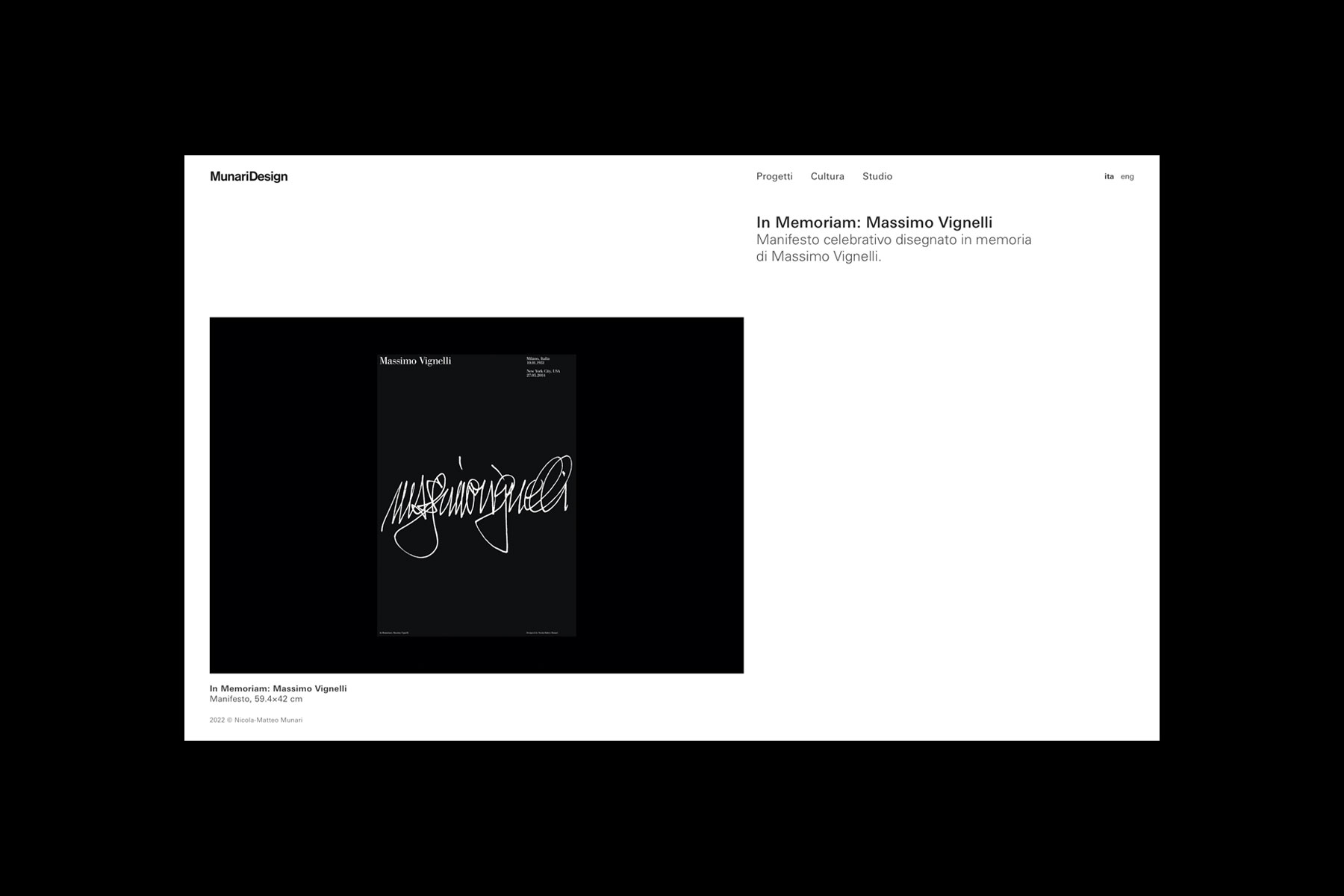 munari design website