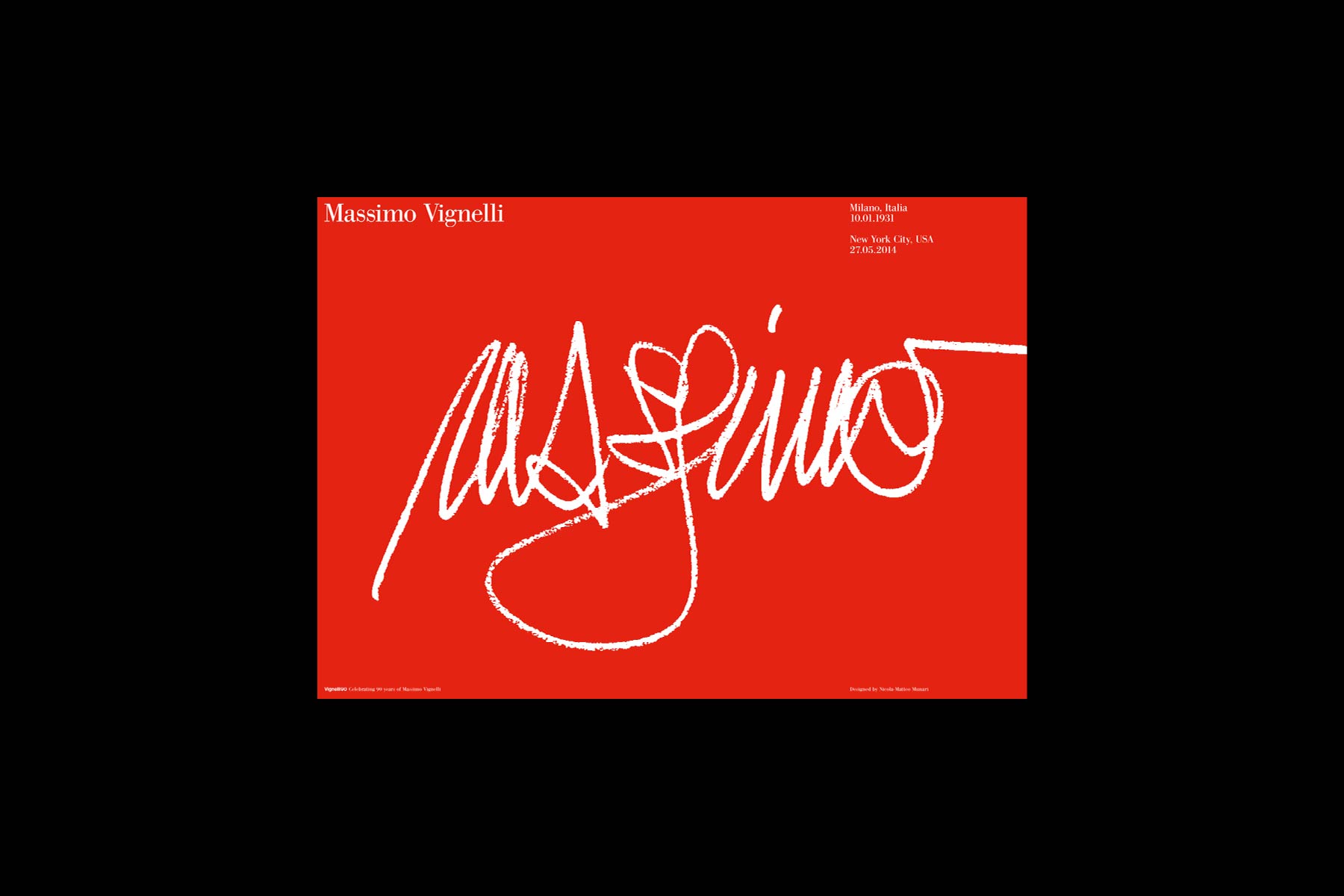 massimo vignelli signature poster