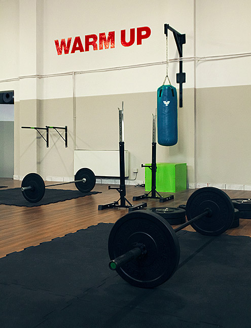 warmup workout gym branding